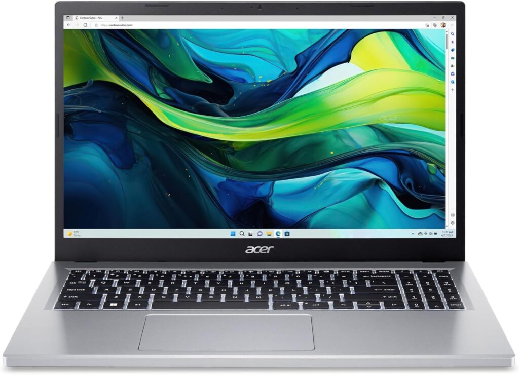 Acer Aspire Go 15 Slim Laptop | 15.6 Full HD IPS 1080P Display | Intel Core i3-N305| Intel UHD Graphics | 8GB LPDDR5 | 128GB HD | Wi-Fi 6 | AI PC | Windows 11 Home in S Mode | AG15-31P-3947