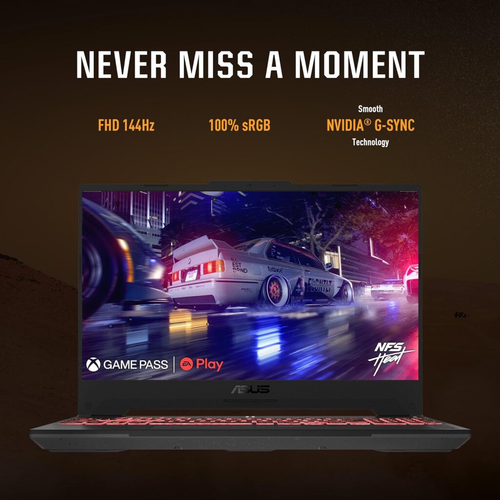 ASUS TUF Gaming A15 (2023) Gaming Laptop, 15.6” FHD 144Hz, 100% sRGB Display, GeForce RTX 4060, AMD Ryzen 7 7735HS, 16GB DDR5, 1TB PCIe SSD, Wi-Fi 6, Windows 11, FA507NV-EH74