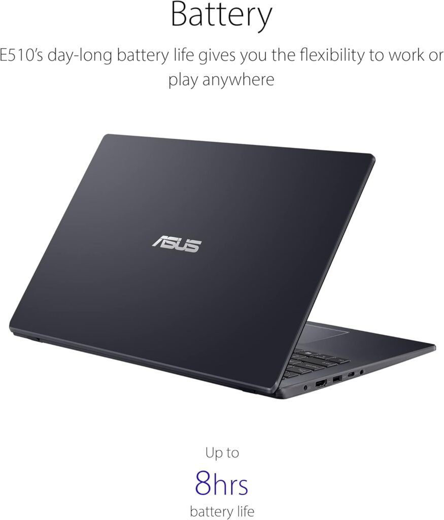 ASUS Vivobook Go 15 L510 Thin  Light Laptop Computer, 15.6” FHD Display, Intel Celeron N4020 Processor, 4GB RAM, 64GB Storage, Windows 11 Home in S Mode, 1 Year Microsoft 365, Star Black, L510MA-AS02