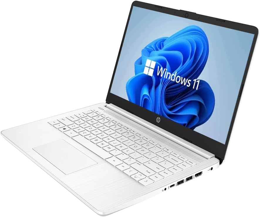 HP Newest 14 HD Laptop, Windows 11, Intel Celeron Dual-Core Processor Up to 2.60GHz, 4GB RAM, 64GB SSD, Webcam(Renewed)