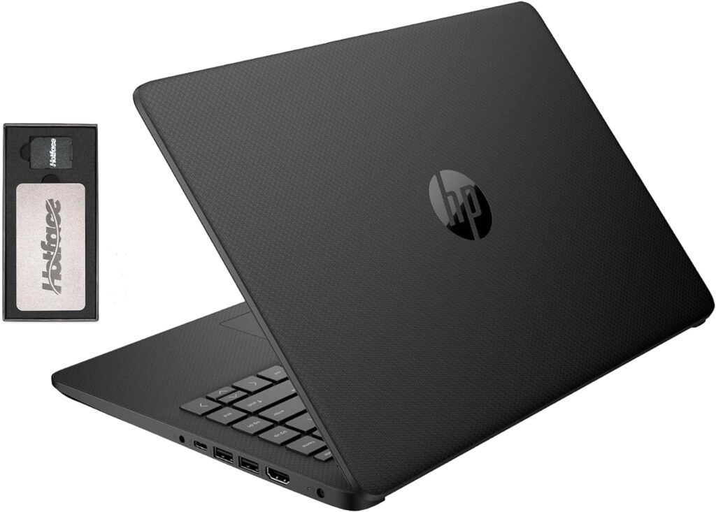 HP Stream 14 HD BrightView Laptop, Intel Celeron N4120, 16GB RAM, 288GB Storage (128GB eMMC + 160GB Docking Station Set), Intel UHD Graphics, 720p Webcam, Wi-Fi, 1 Year Office 365, Win 11 S, Black