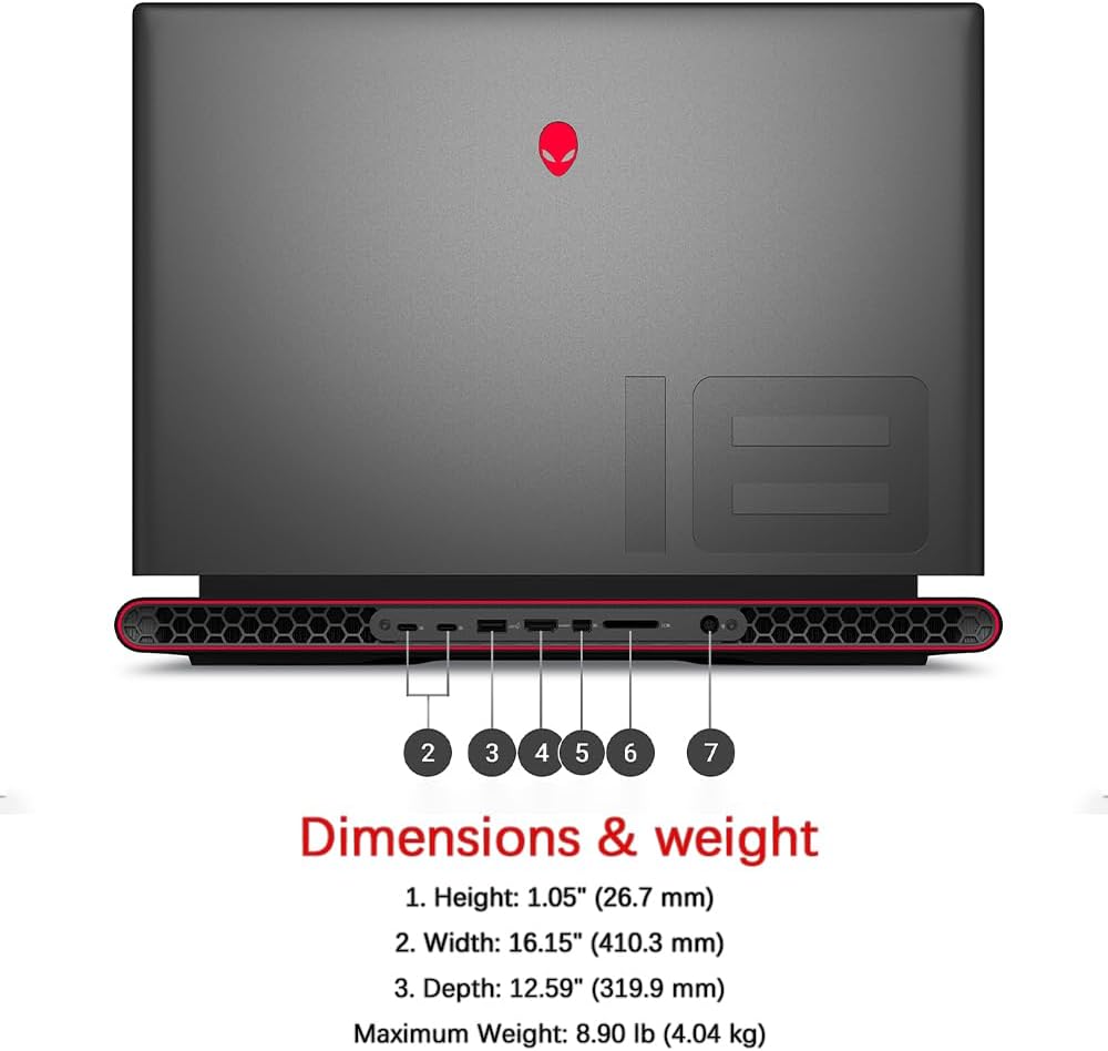 Alienware 2024 Newest M18 Gaming Laptop, 18 WUXGA 480Hz Display, AMD Ryzen 9 7845HX(12 cores), RTX 4070, 64GB DDR5 RAM, 4TB SSD, Wi-Fi 6, Backlit Keyboard, Windows 11 Pro