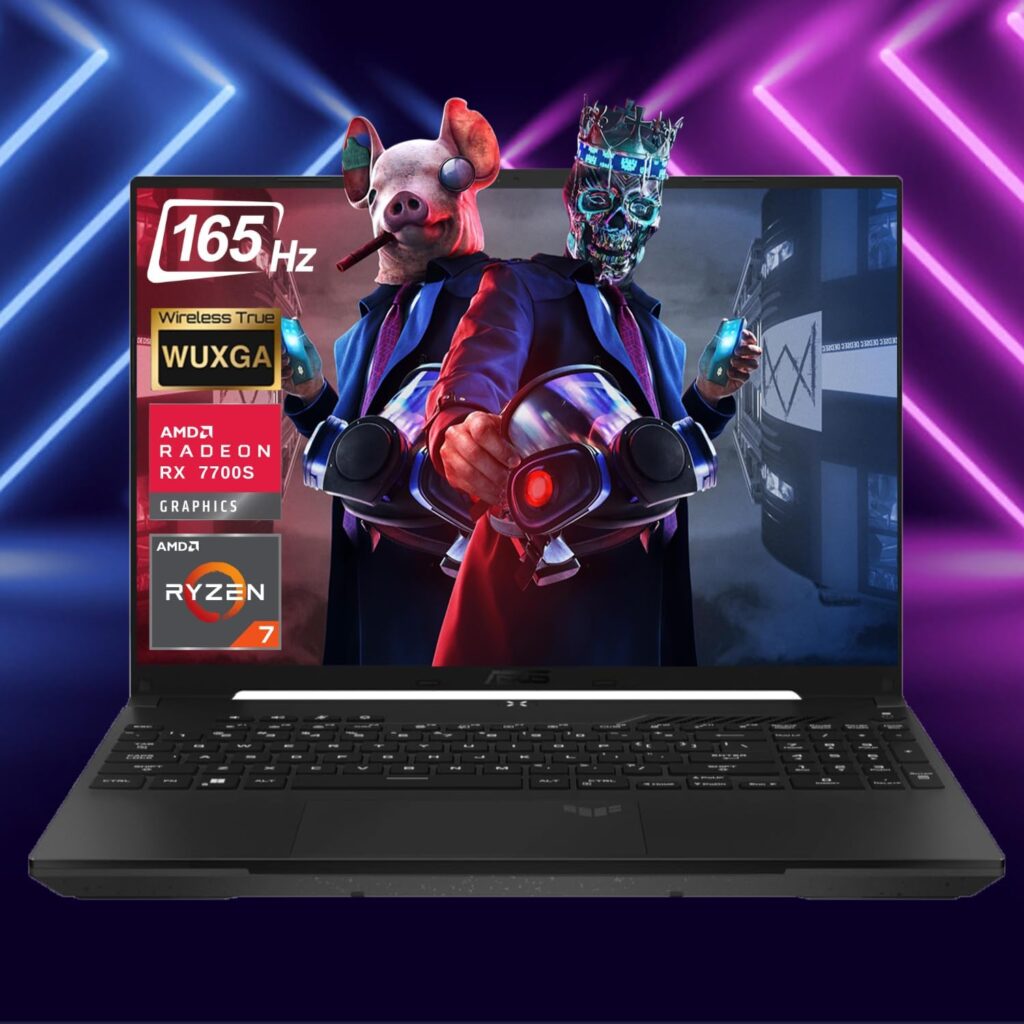 ASUS TUF 16 Ryzen 7 Ultimate Gaming Laptop, 16 FHD+ 165Hz, AMD Ryzen 7 7735HS (Beats Intel i7-13700H), AMD Radeon RX 7700S (Beats GeForce RTX 4060), 16GB DDR5 RAM, 1TB SSD, RGB Backlit KB, W11 Home