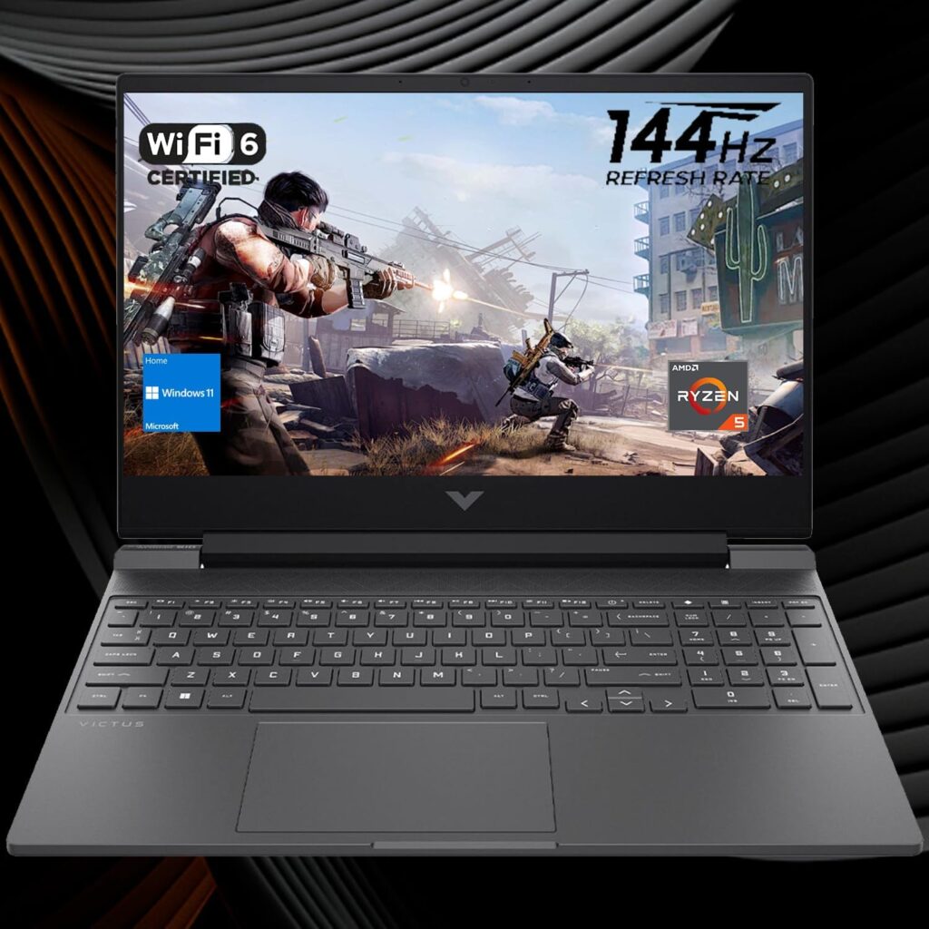 HP Victus 15.6 Ryzen 5 Gaming Laptop, 15.6 FHD 144Hz, Ryzen 5 7535HS (Beats Intel i5-13420H), AMD Radeon RX 6550M (Beats Nvidia GeForce RTX 3050), 16GB DDR5 RAM, 1TB SSD, Backlit KB, Windows 11 Home