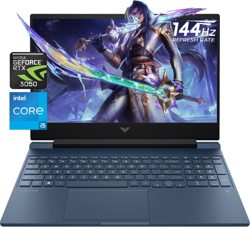 HP Victus Gaming Laptop | 15.6 FHD 144Hz | 13th Gen Intel 8 Cores i5-13420H Up to 4.60 GHz | NVIDIA GeForce RTX 3050 6GB | 32GB RAM | 1TB PCIe SSD | Backlit | Wi-Fi 6 |Webcam |Type-C |Windows 11 Home